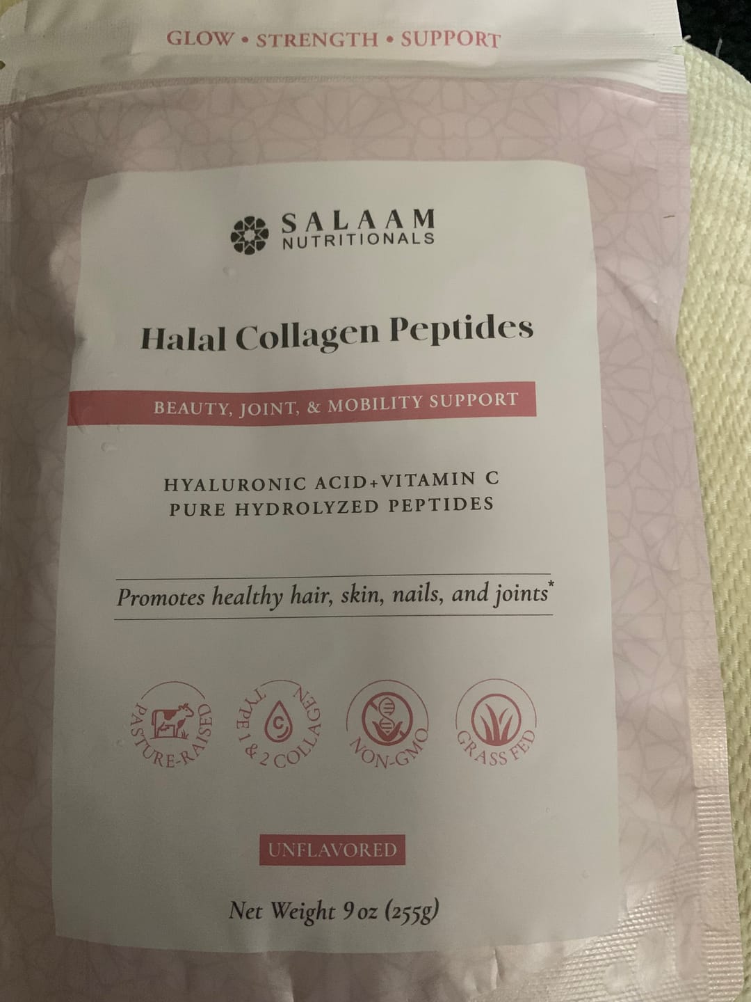 Customer photo review of Pure Halal Collagen Hydrolyzed Peptides Type 1 & 3 Powder - With Vitamin C & Hyaluronic Acid | Salaam Nutritionals