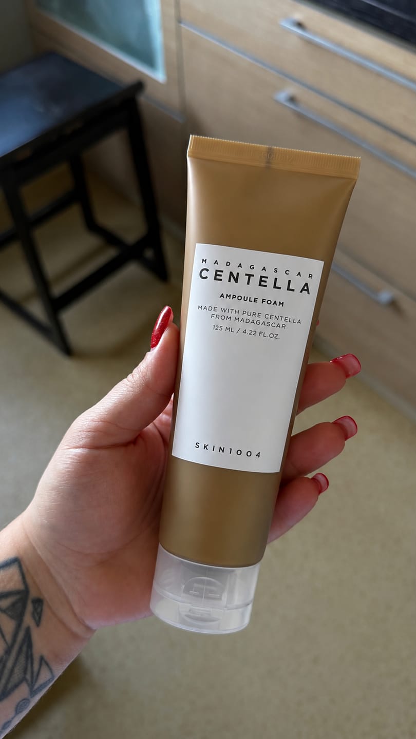 Customer photo review of Attīrošās ampulas putas priekš mazgāšanas ar ekstraktu Gota Kola SKIN1004 Madagascar Centella Ampoule Foam