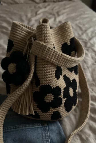 Customer photo review of Bolso de Ganchillo Hecho a Mano