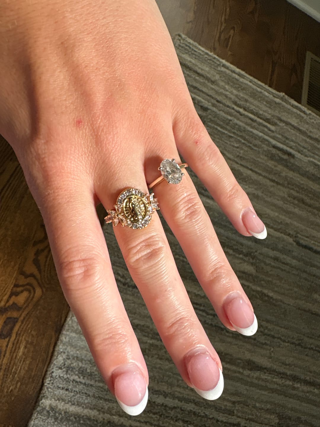 Customer photo review of FREE Today: Elegant Virgin Mary Emblem Ring: Sacred Detail for Daily Devotion