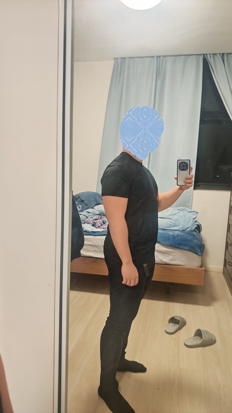 Customer photo review of Navy Slim Fit Chino