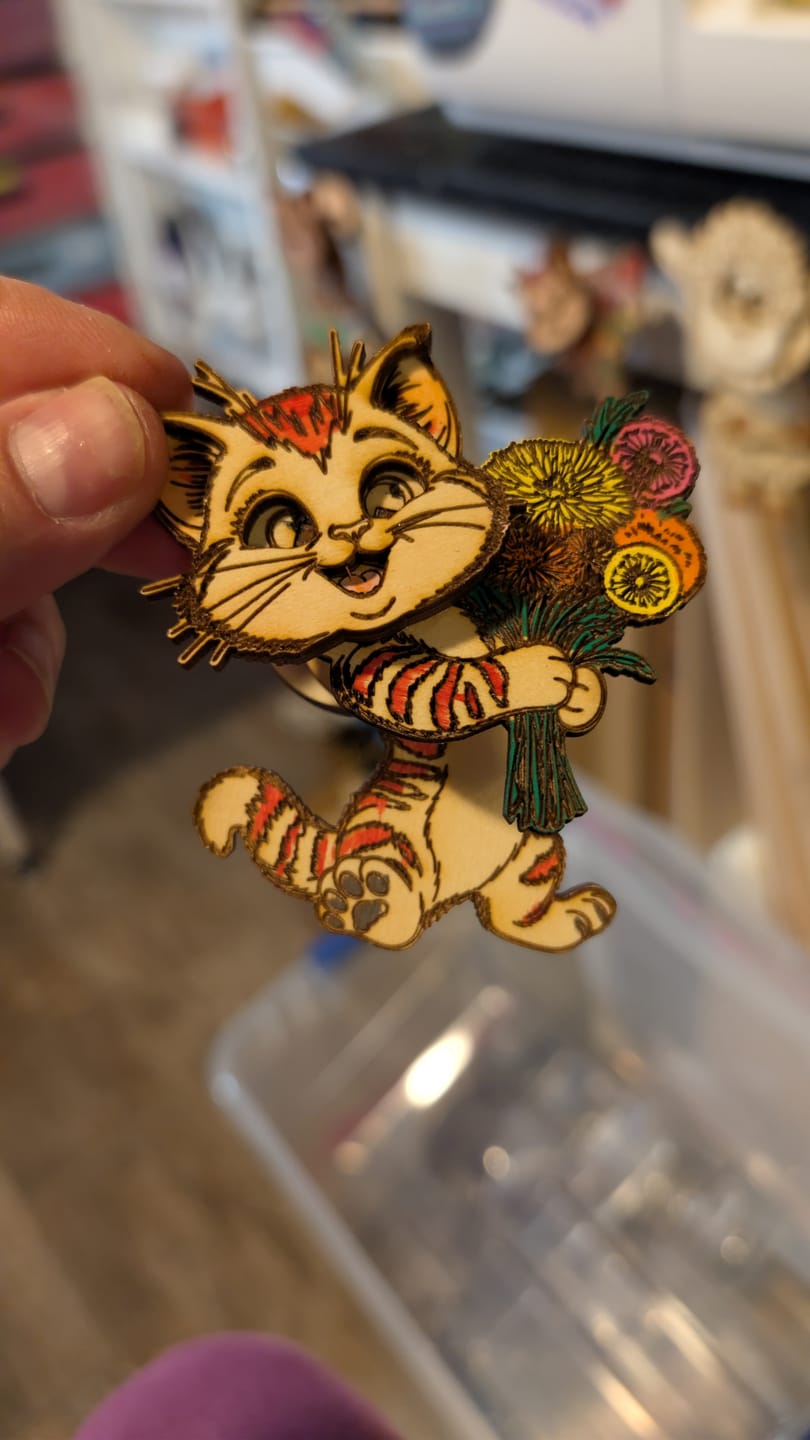 Customer photo review of 10 Cats Dogs Fridge Magnet Laser Cut SVG