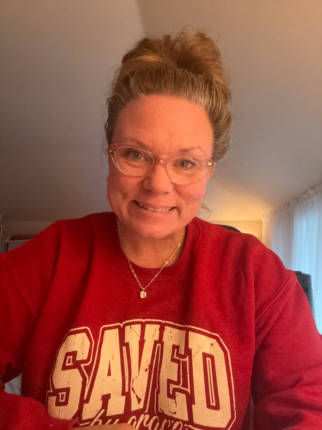 Customer photo review of Saved By Grace Sweatshirt