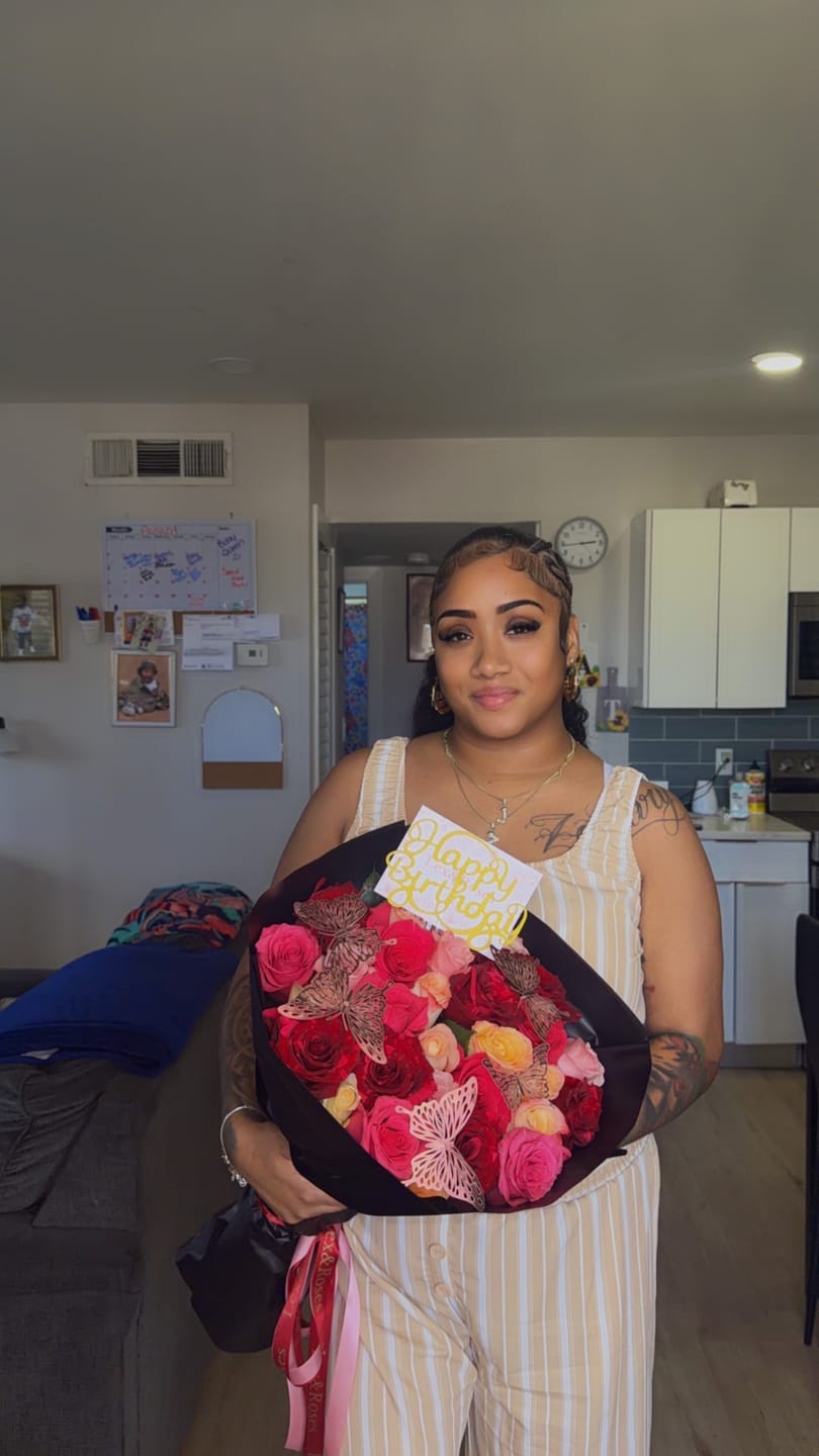 Customer photo review of Cherry Rose Bouquet