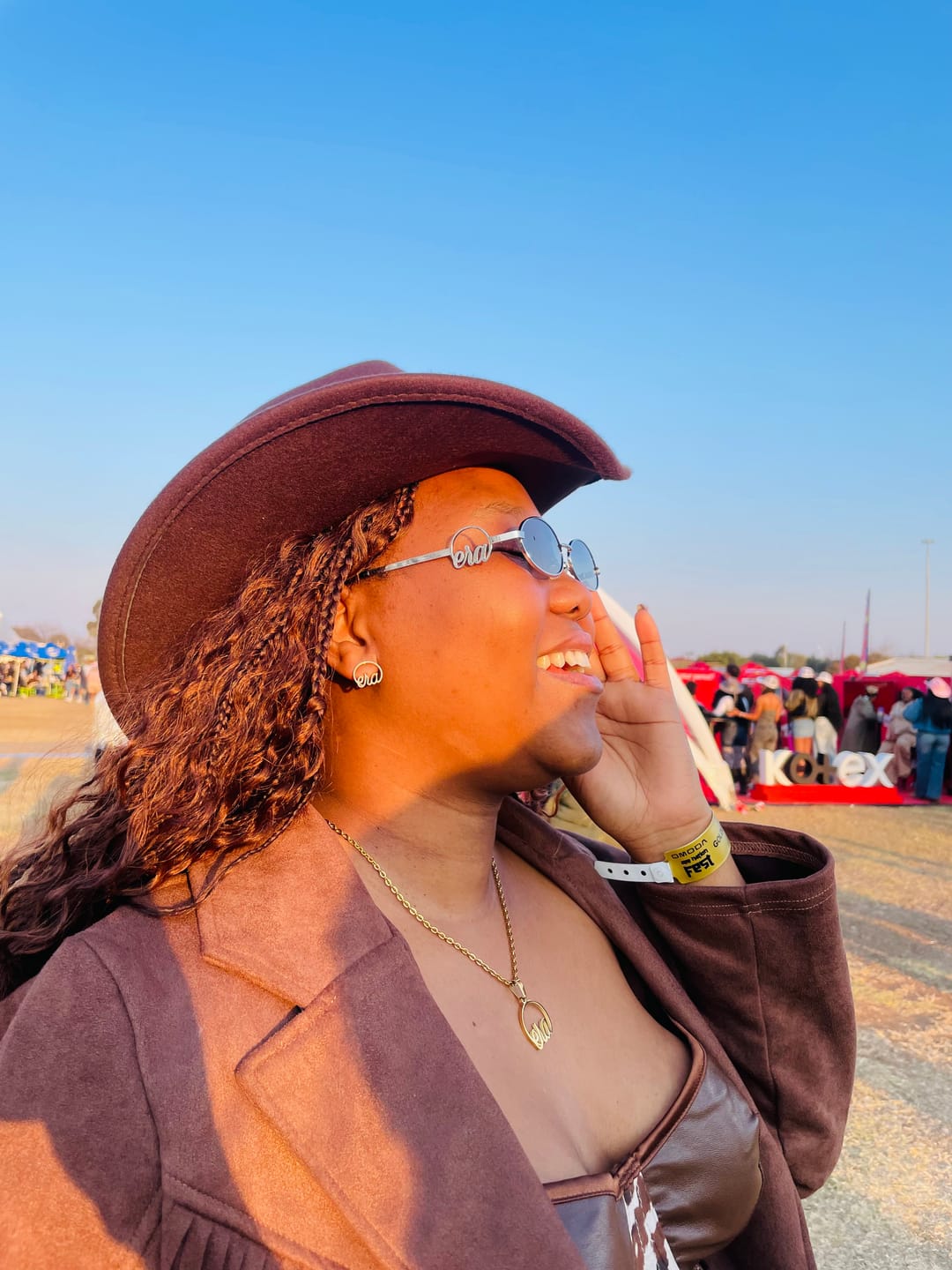 Customer photo review of Muse Logo Sunglasses – Silver Edition