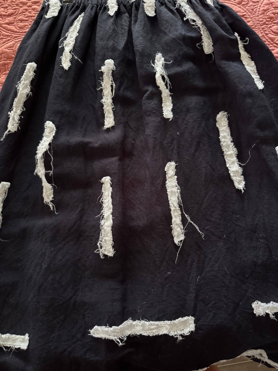 Customer photo review of Tamia Linen Skirt in Navy