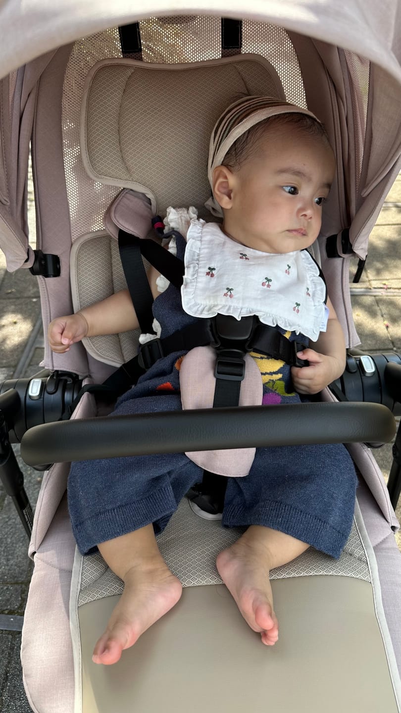 Customer photo review of 【MABLI】FRUIT BOWL ROMPER - DENIM MELANGE