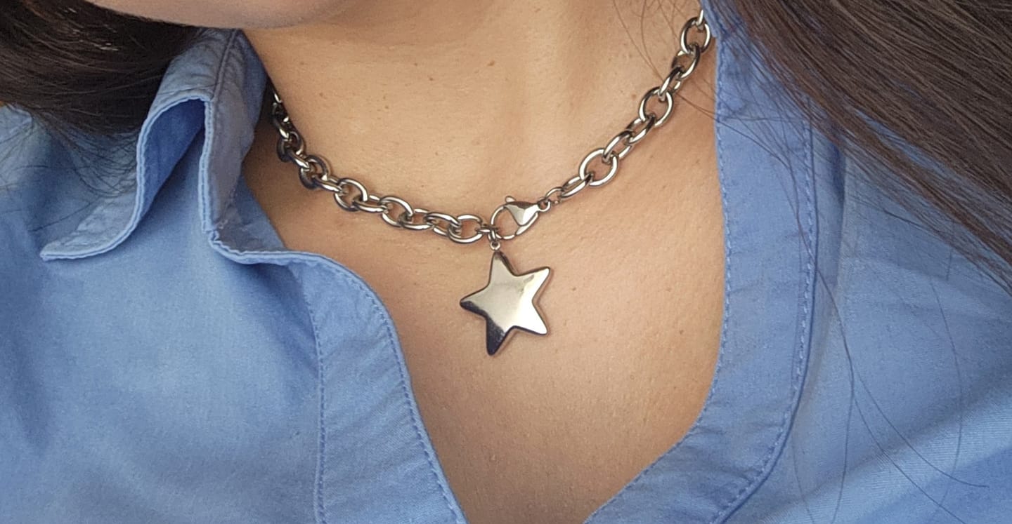 Customer photo review of Collar Dazzle Plata