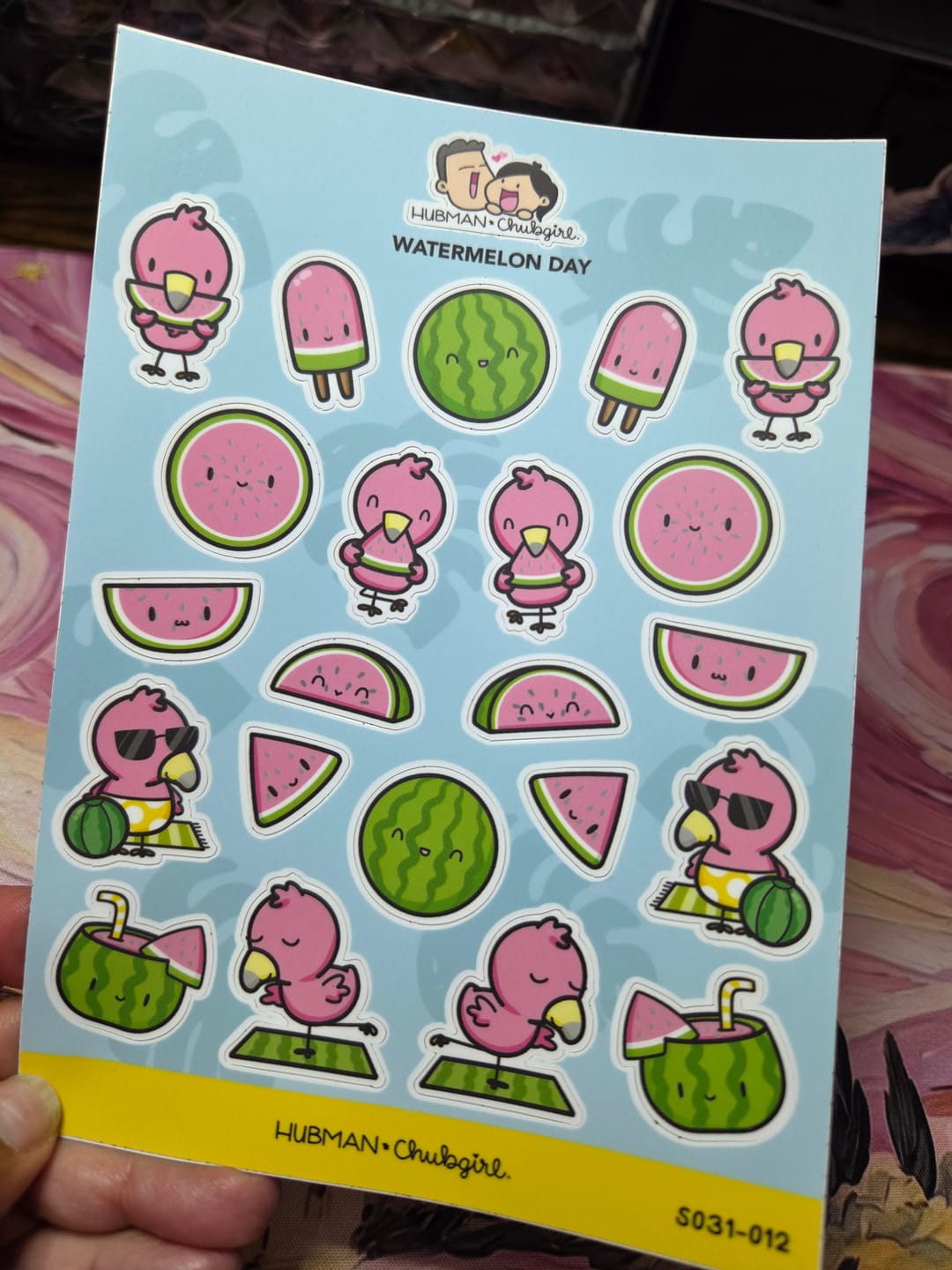 Customer photo review of Tropical Fun Sticker Set