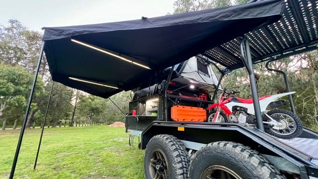 Customer photo review of OPENROAD 180 Free Standing Awning