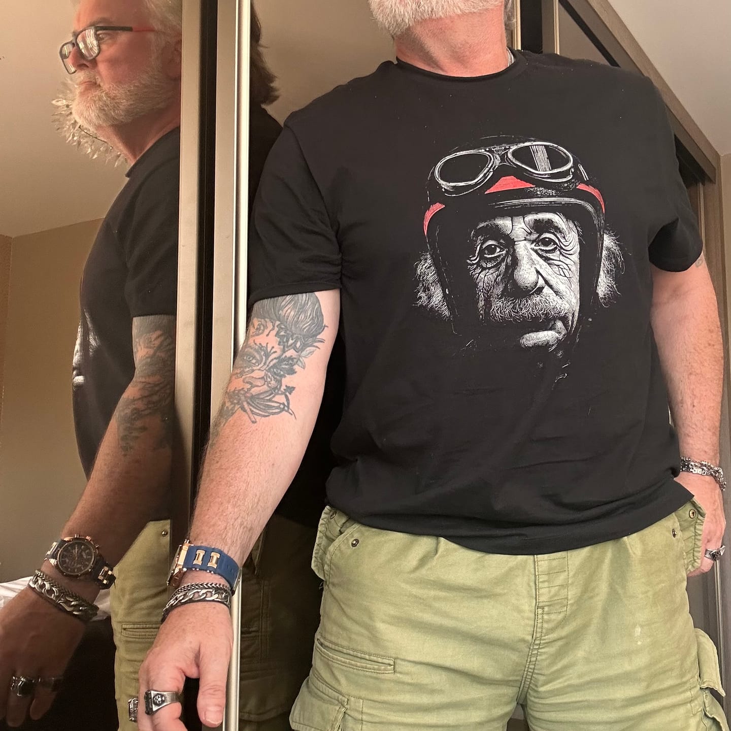 Customer photo review of Albert Einstein Rider 37 T-Shirt