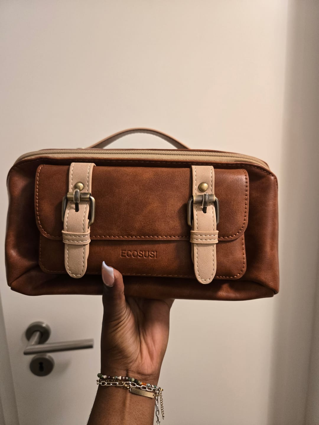 Customer photo review of Elena Open Flat Cosmetic Makeup Bag