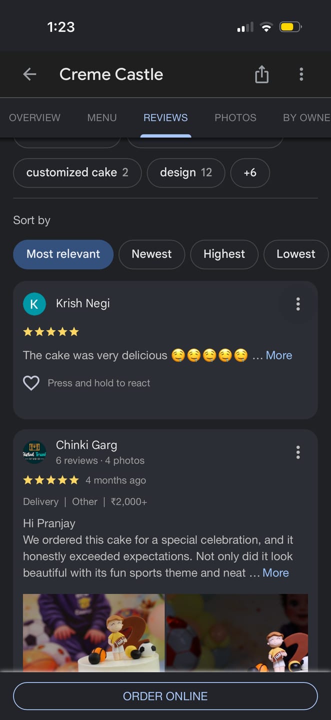 Customer photo review of Cookie Katori Cup