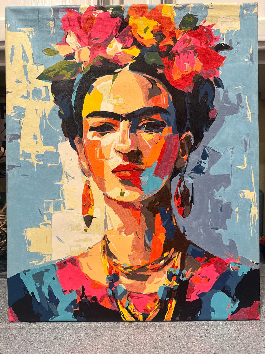 Customer photo review of Expressive Frida | Paint by Number