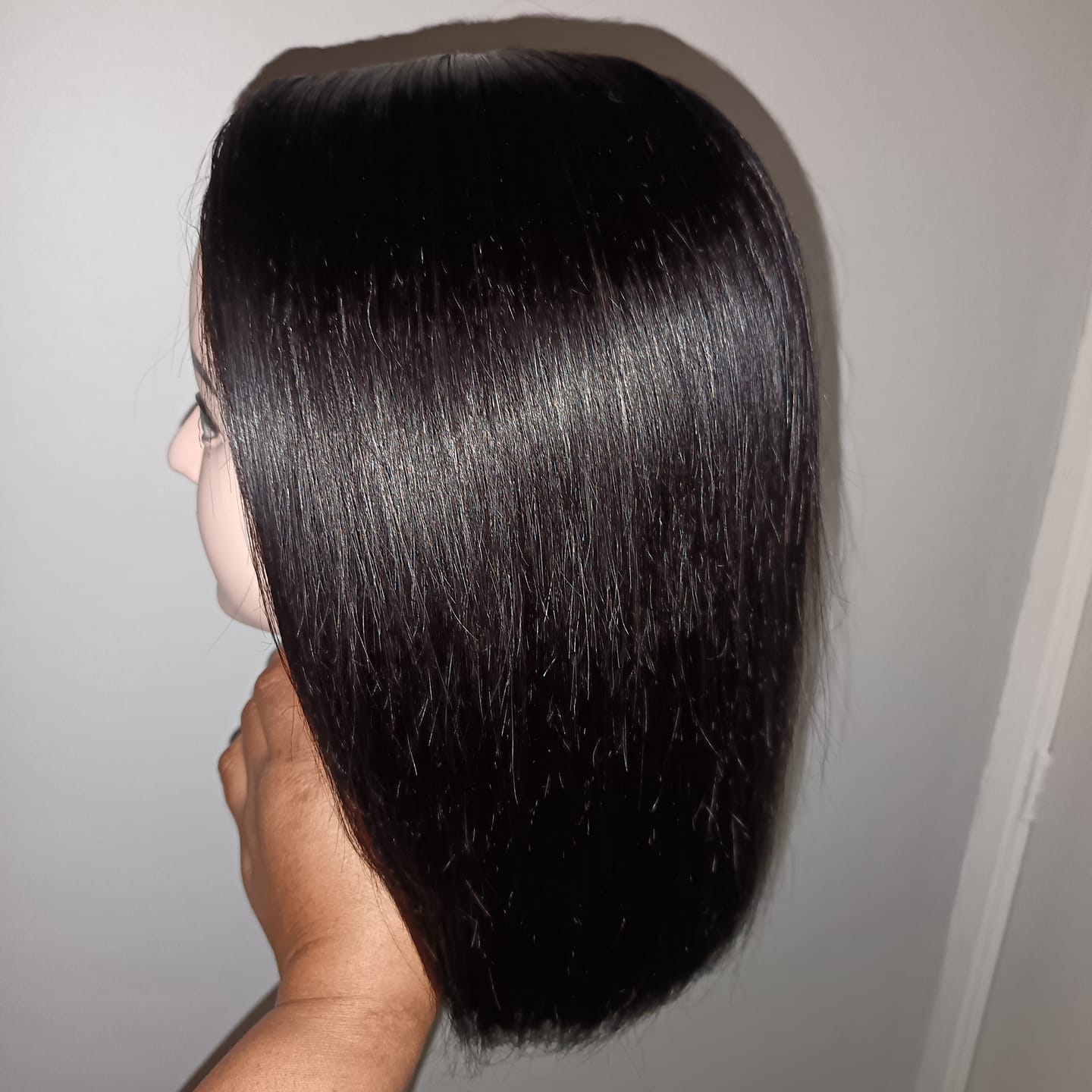 Customer photo review of Christmas in July Special | Glueless Ready to Wear Straight Bob Wig