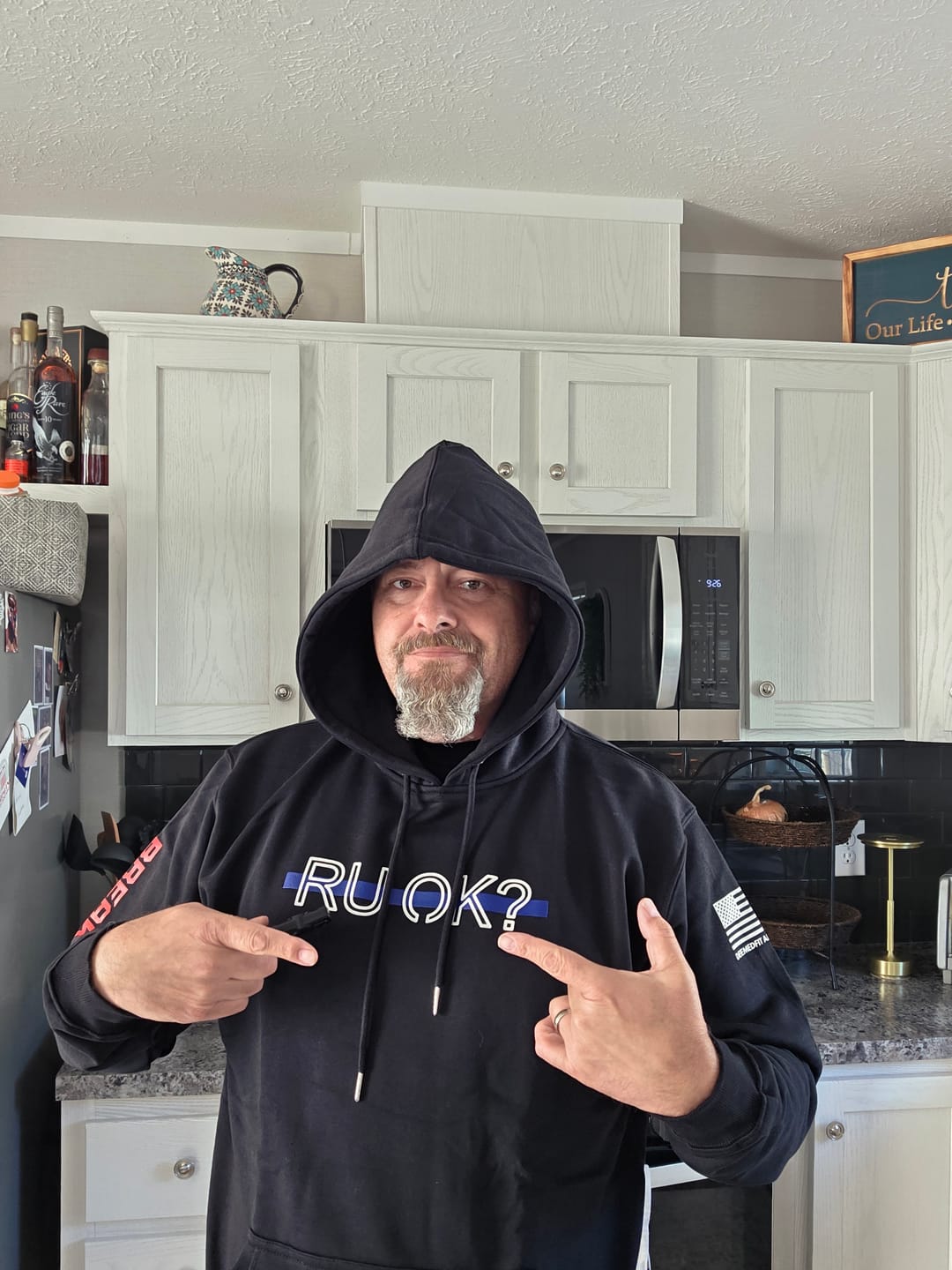 Customer photo review of Stigma-Breaking Hoodie - Blue Line