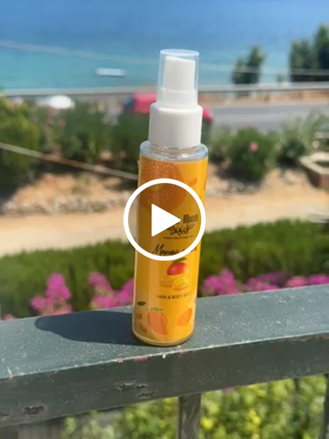 Customer video review of Hair & Body Mist Mango Sorbet με Πανθενόλη & Αλόη Βέρα | 100ml