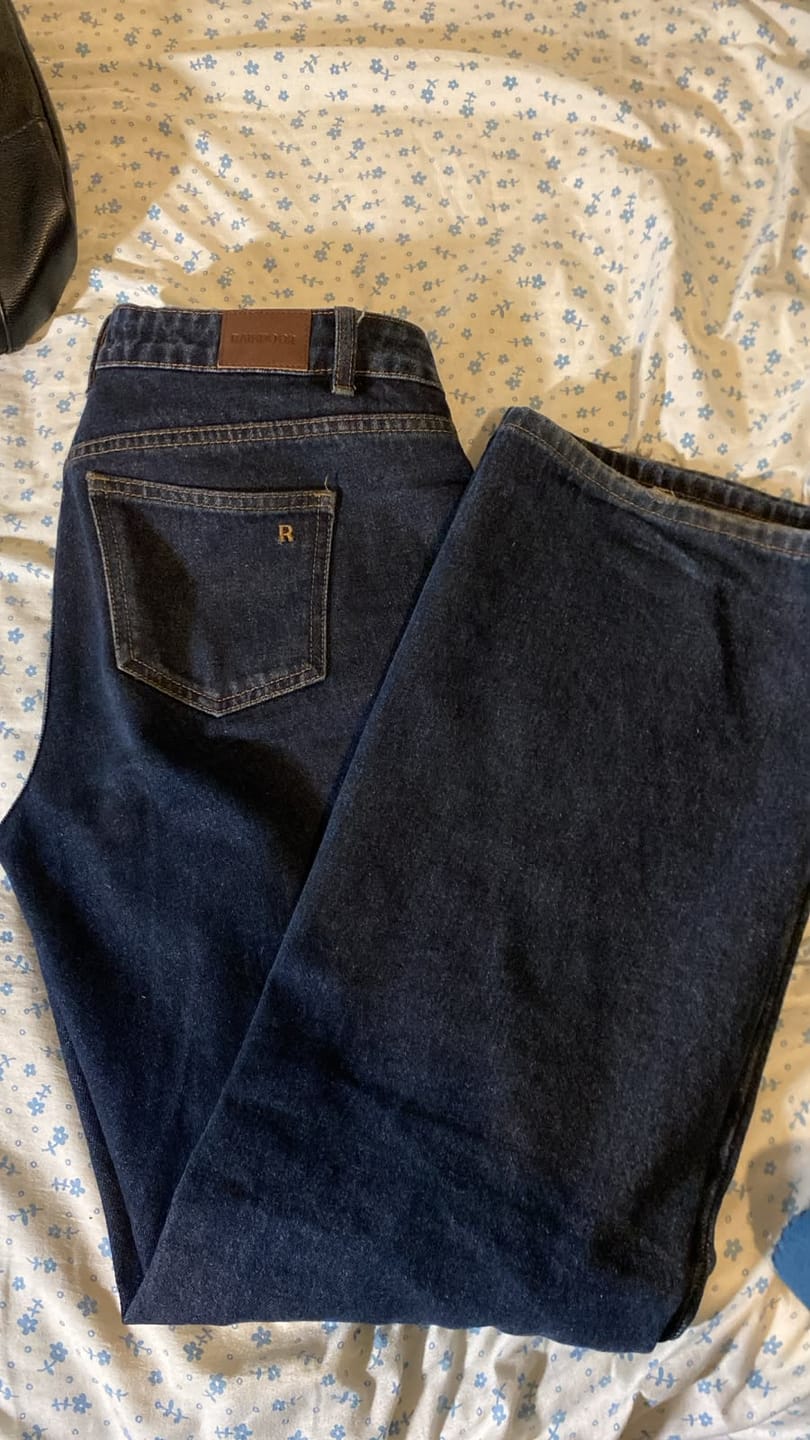 Customer photo review of Pantalón Denim Indigo Tiro Bajo