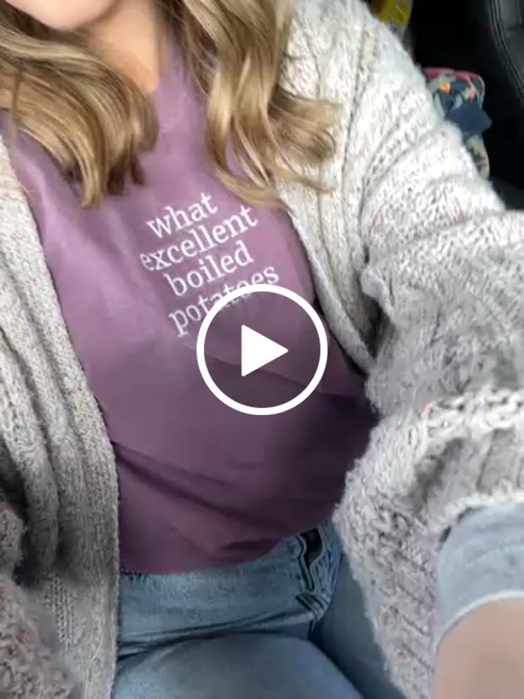 Customer video review of Pride and Prejudice Boiled Potatoes Shirt | Embroidered Cotton Tee