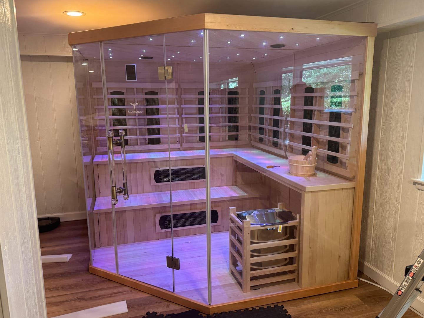 Customer photo review of SAUNAONES® Traditional Steam And Far Infrared Sauna Room Luxury 4