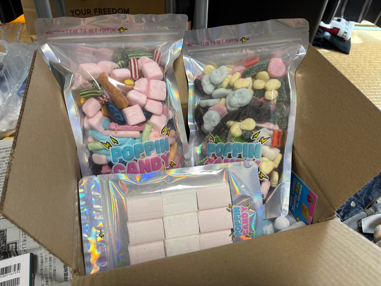 Customer photo review of Sour Marshmallow Spaghetti