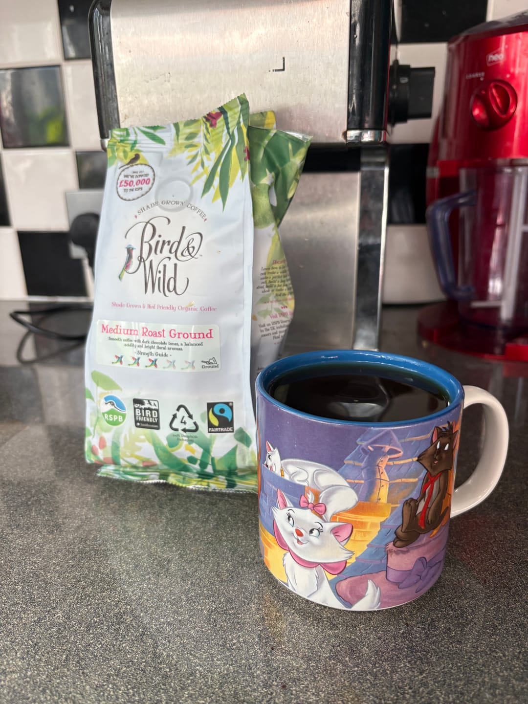 Customer photo review of Medium Roast Fairtrade Organic Coffee, Beans or Ground - 200g, 500g, 1kg