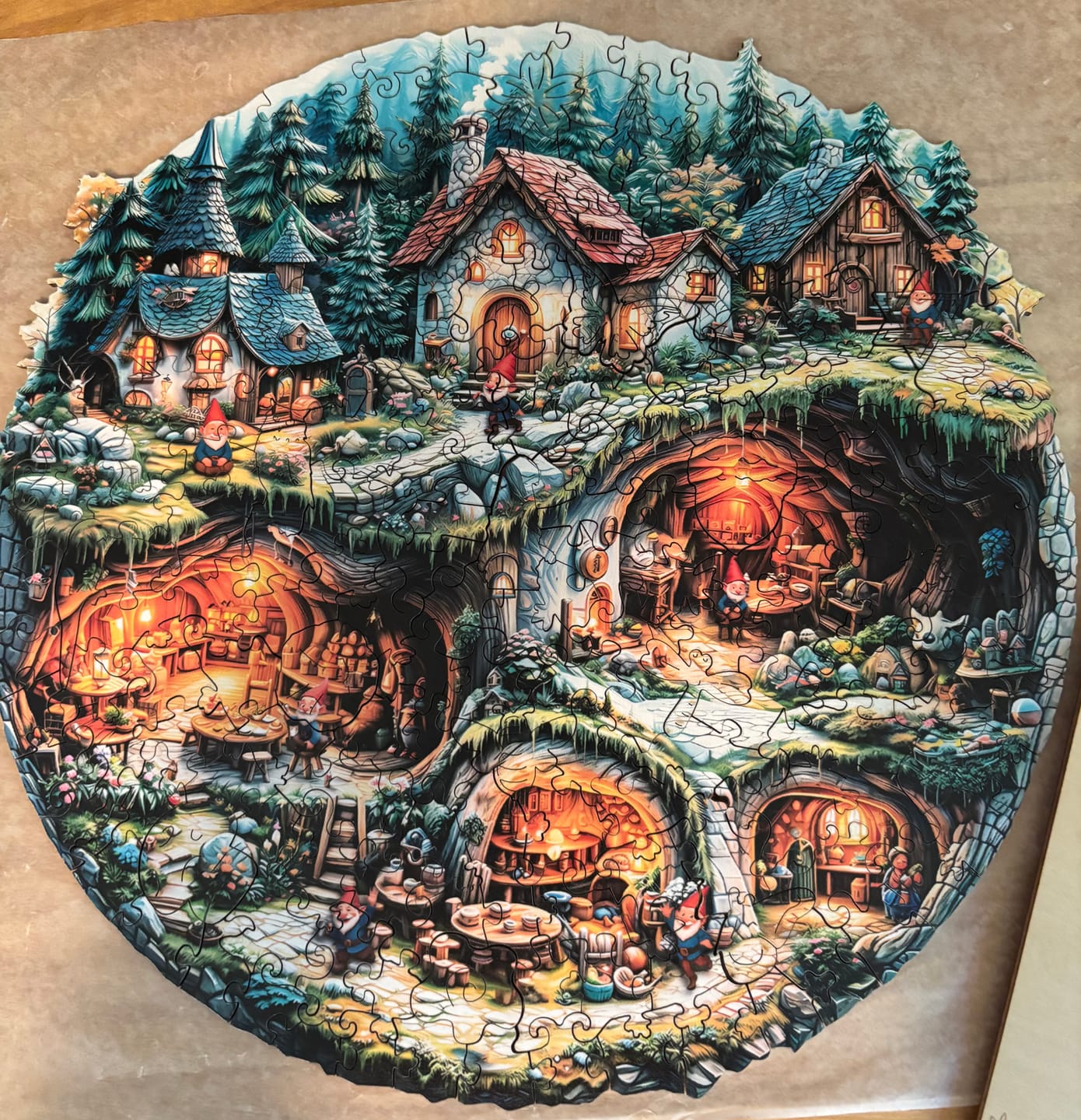 Customer photo review of Goblin house Wooden Jigsaw Puzzle