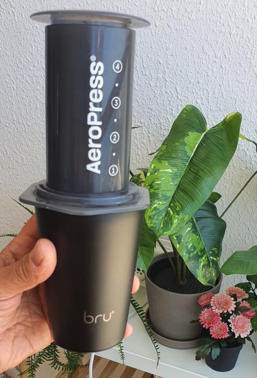 Customer photo review of bru Ceramic Travel Mug