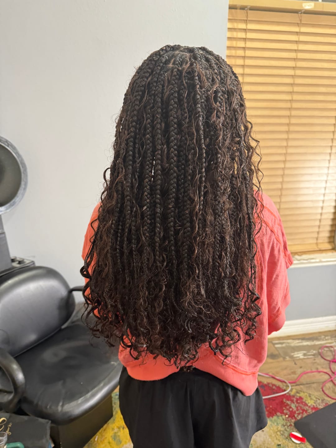 Customer photo review of Double Drawn Burmese Color #4 Medium Brown Deep Wave Human Hair Bulk