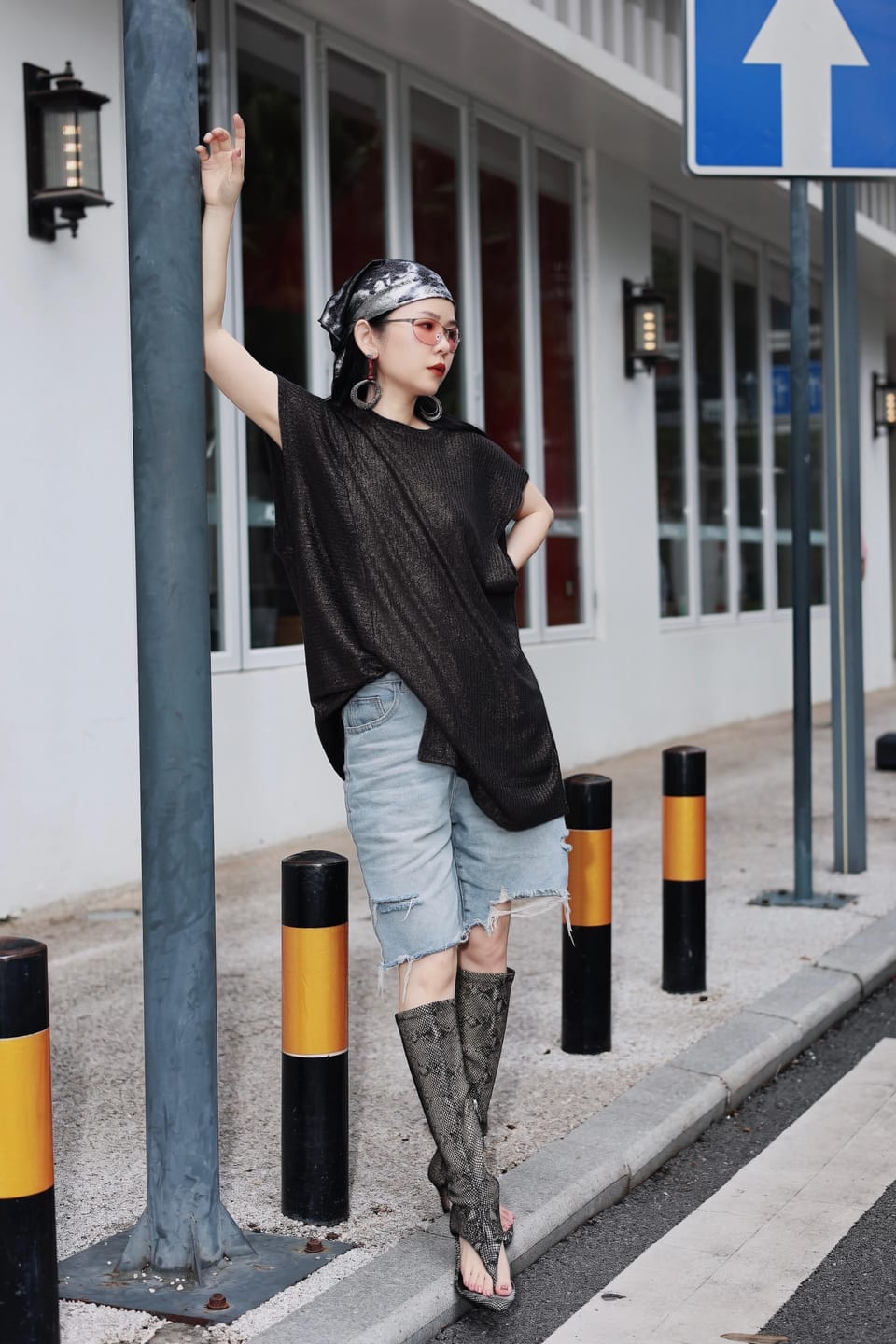 Customer photo review of The Cyber-Reflective Muscle Tee