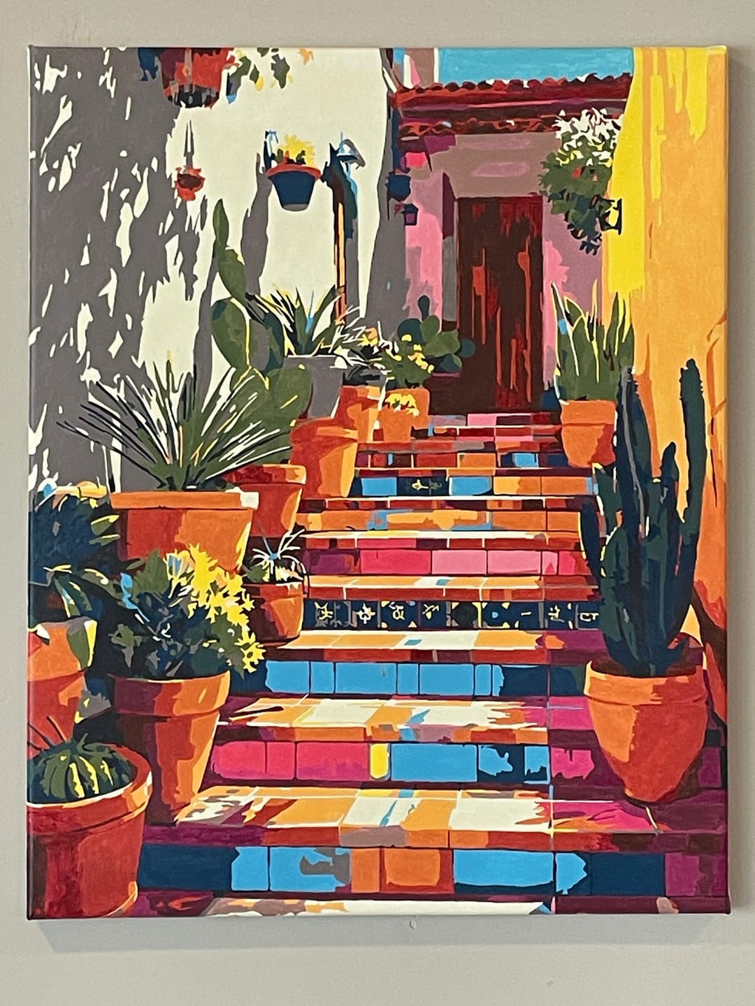 Customer photo review of Stairs to Mexico | Paint by Number