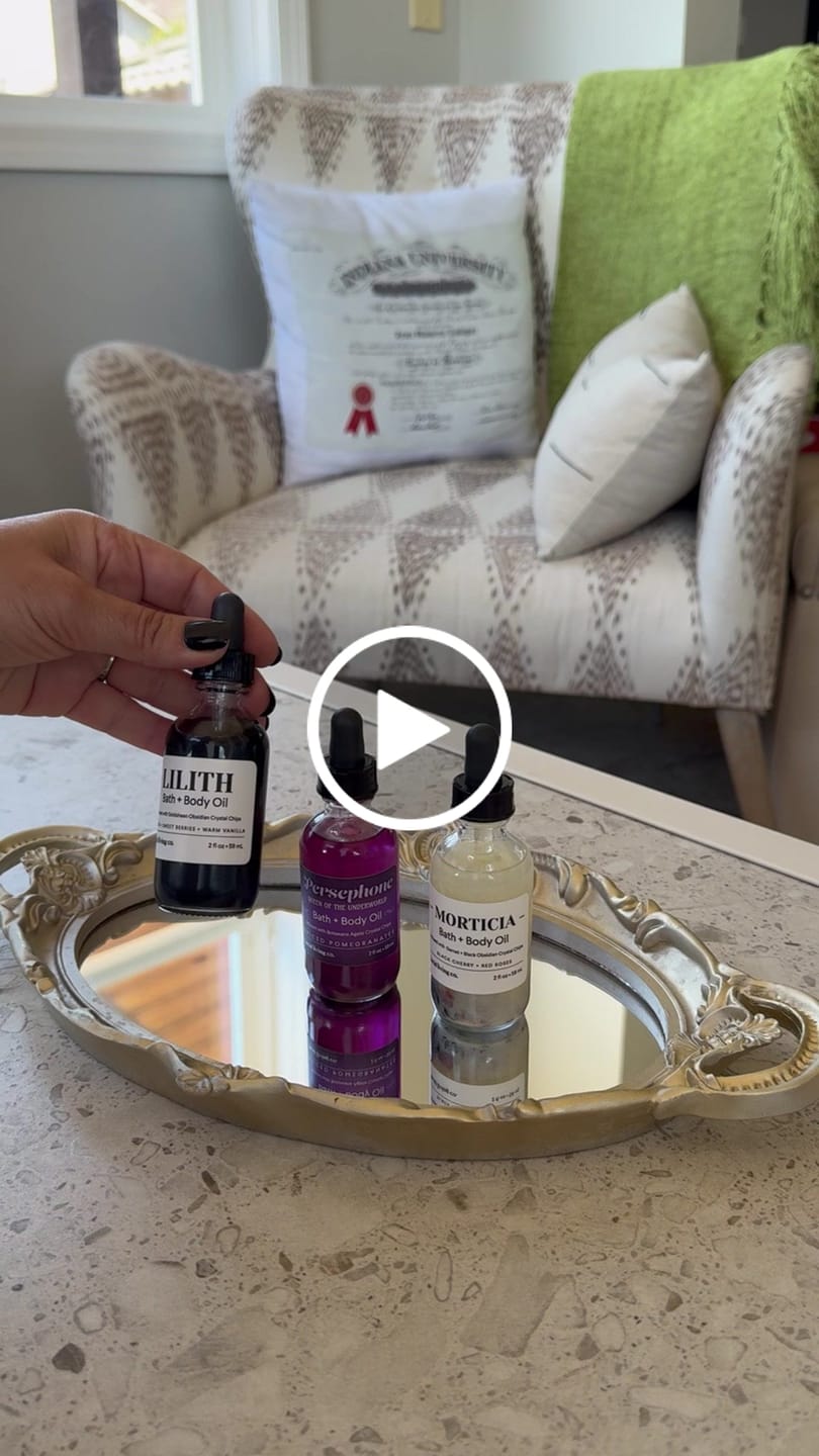Customer video review of MORTICIA Bath & Body Oil