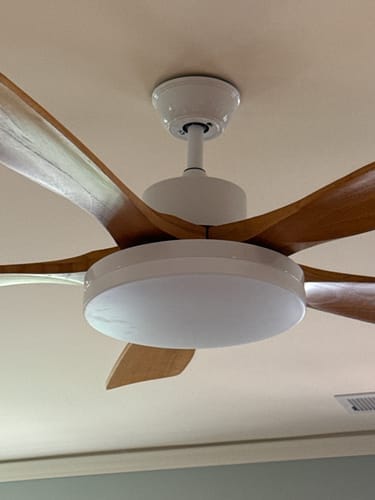 Customer photo review of WOMO Scandi Reversible Ceiling Fan with Light-WM5002