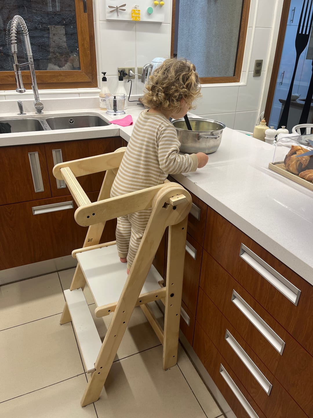 Customer photo review of Torre de Aprendizaje Montessori Plegable y Ajustable