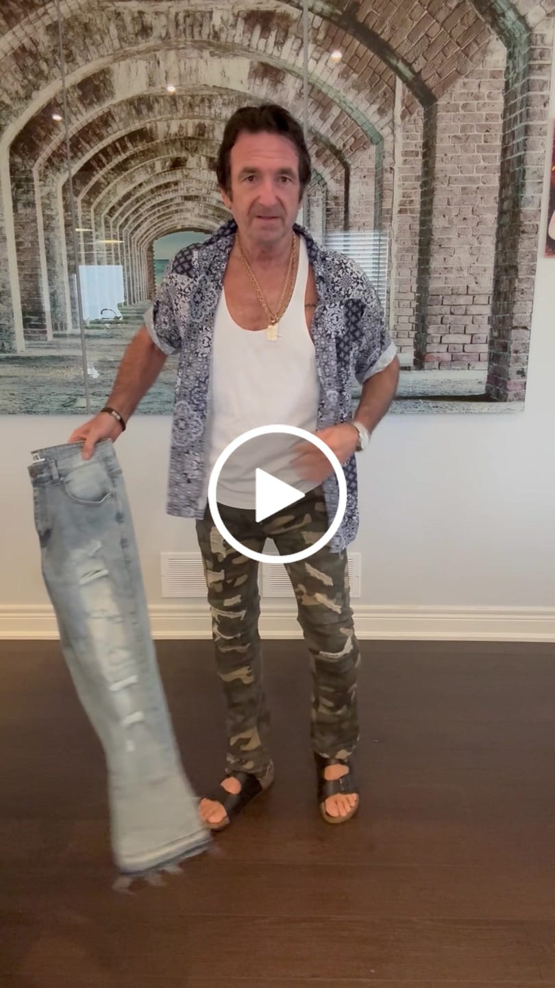Customer video review of Vortex Ripped Stacked Denim Jeans (Camo)