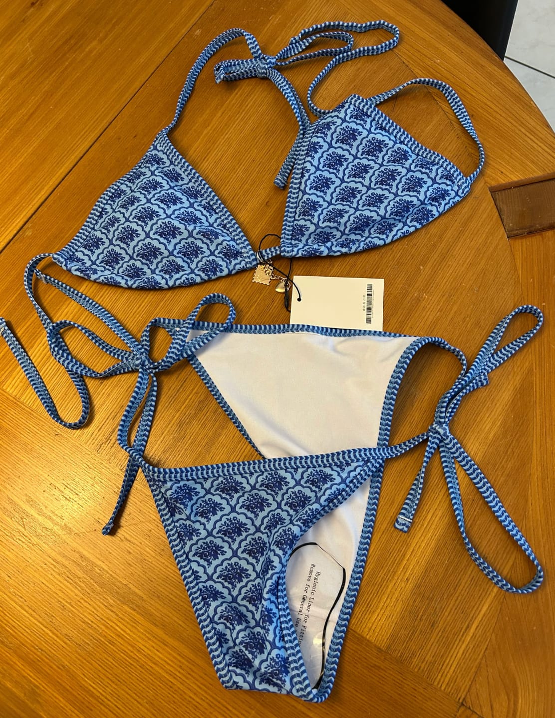 Customer photo review of Contrast Binding Triangle Bikini