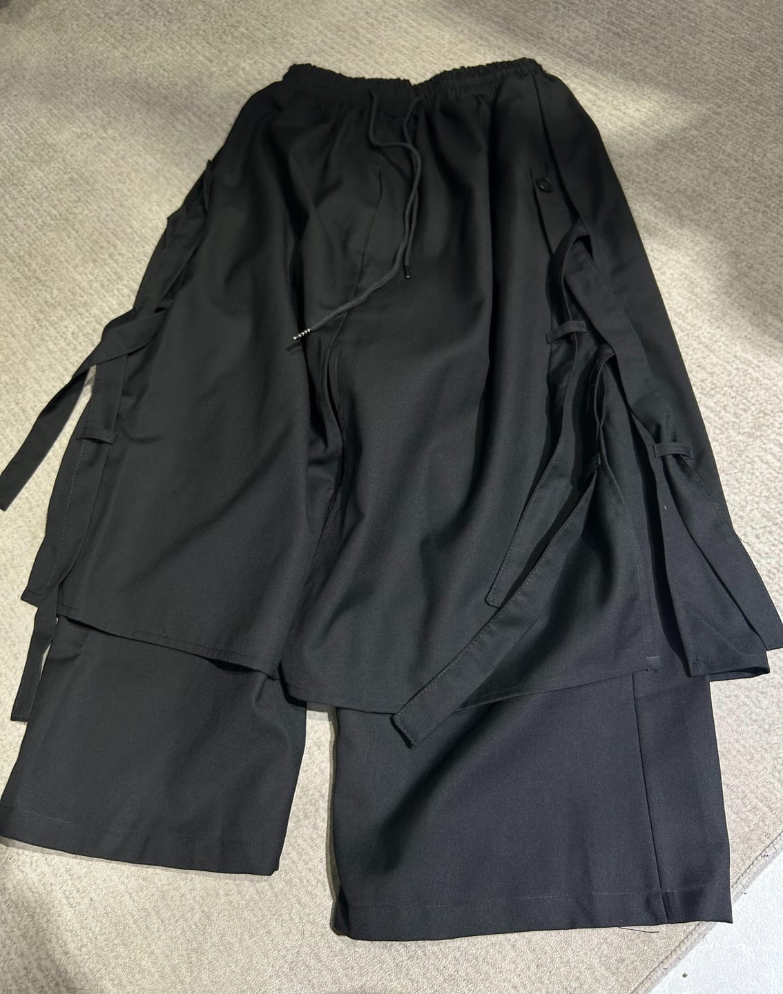 Customer photo review of Darkwear Draped Overlay Trousers