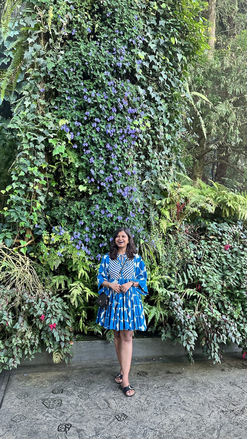 Customer photo review of Audrey Cotton Midi Dress