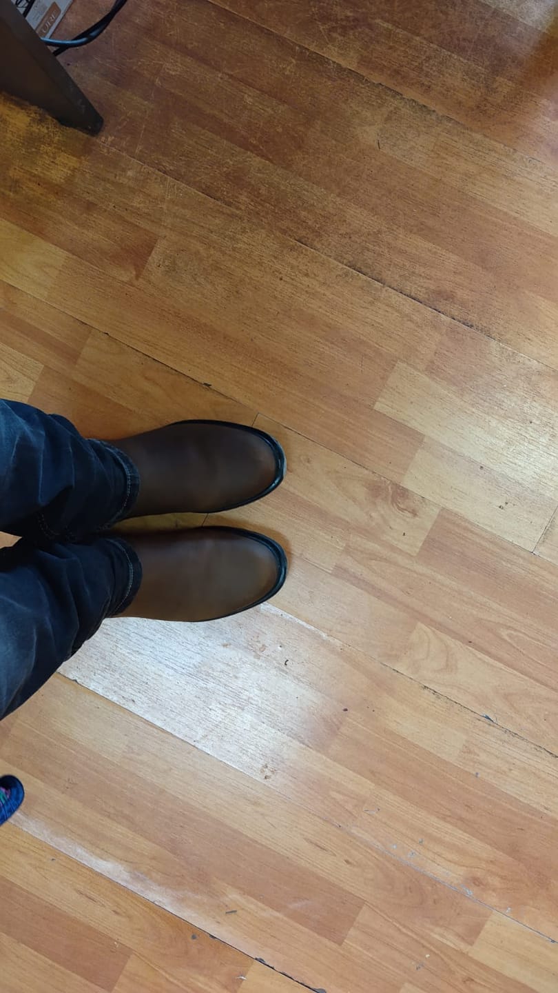 Customer photo review of Botín Original 2 Café Rústico Hombre