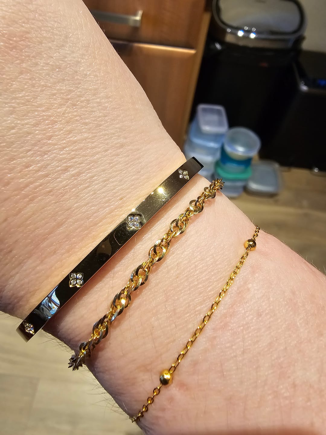 Customer photo review of Clover Bangle Slim