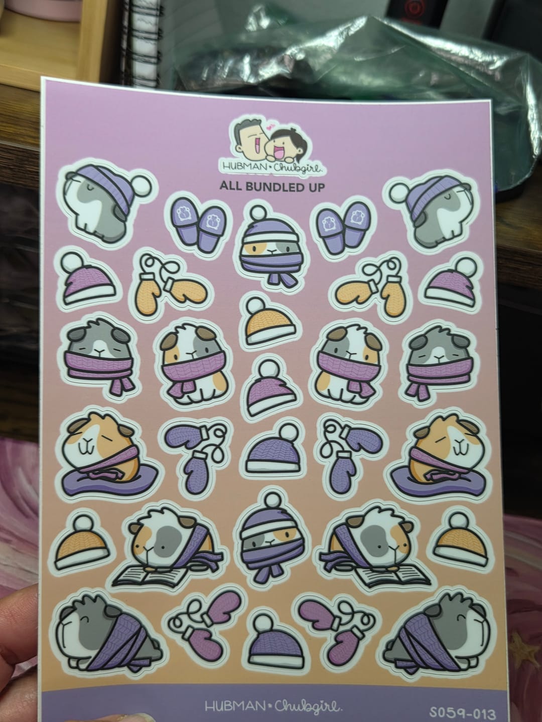 Customer photo review of All Bundled Up Sticker Sheet