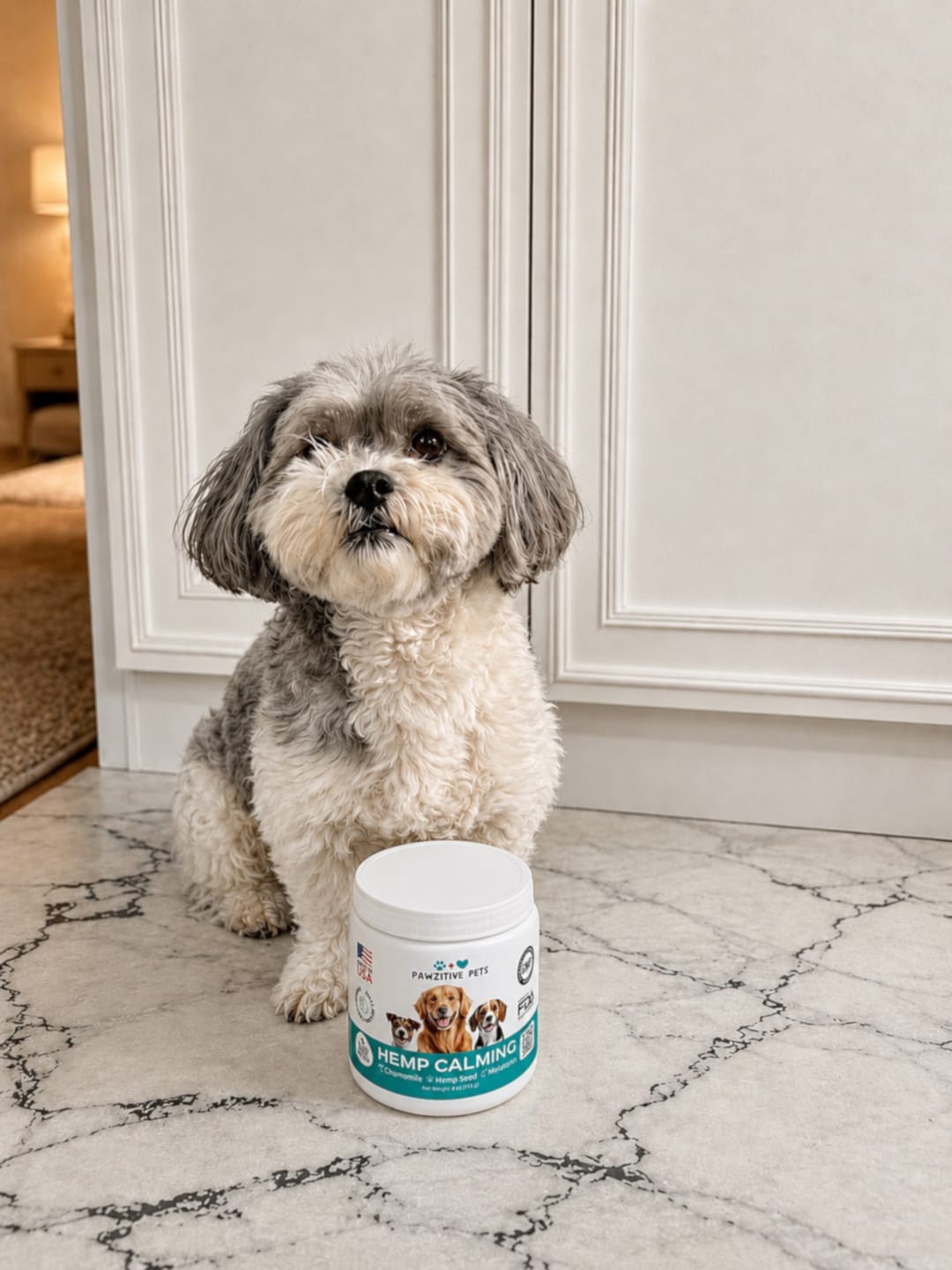 Customer photo review of Hemp Calming Chews for Dogs – 120 Soft Chews