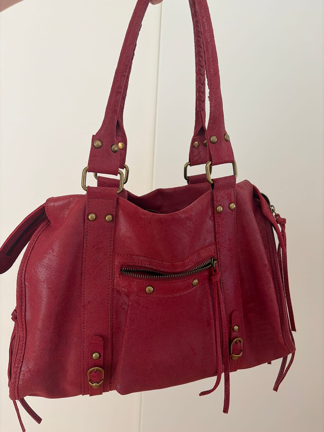 Customer photo review of It girl bag cherry red