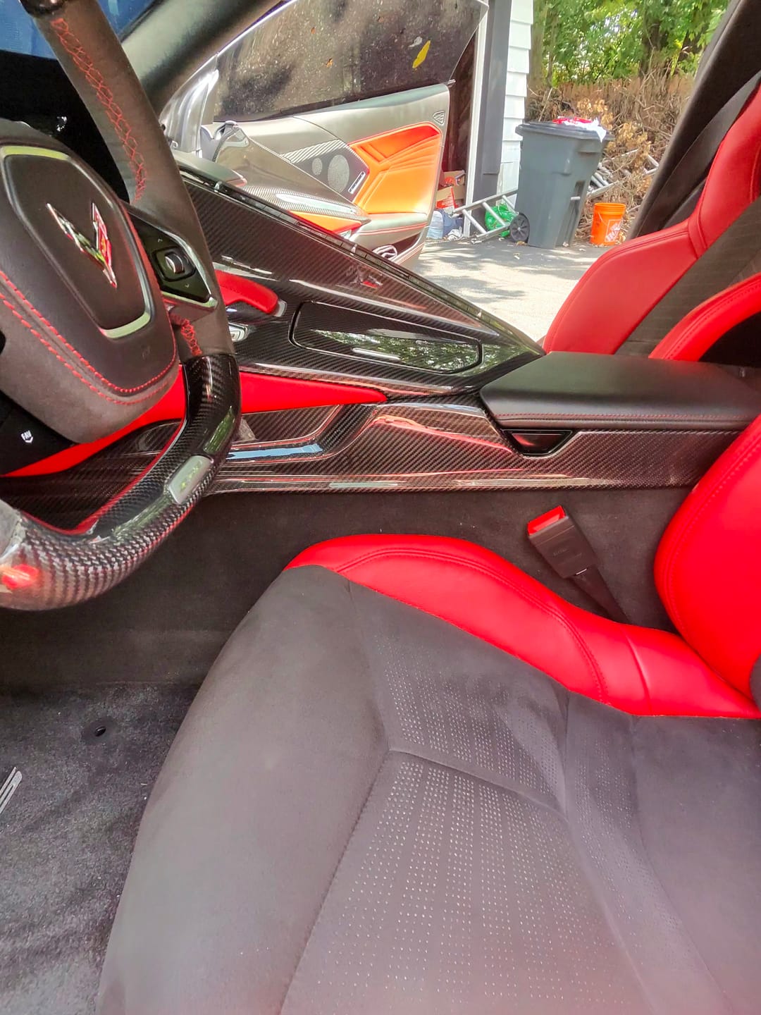 Customer photo review of 2020+ C8 Corvette Real Dry Carbon Fiber Center Console Lower Trim Covers | Interior Overlay