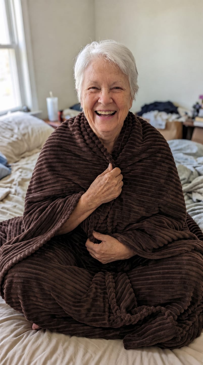 Customer photo review of Extra NuvoDreams™ Hypoallergenic Blanket One Time Only Offer!