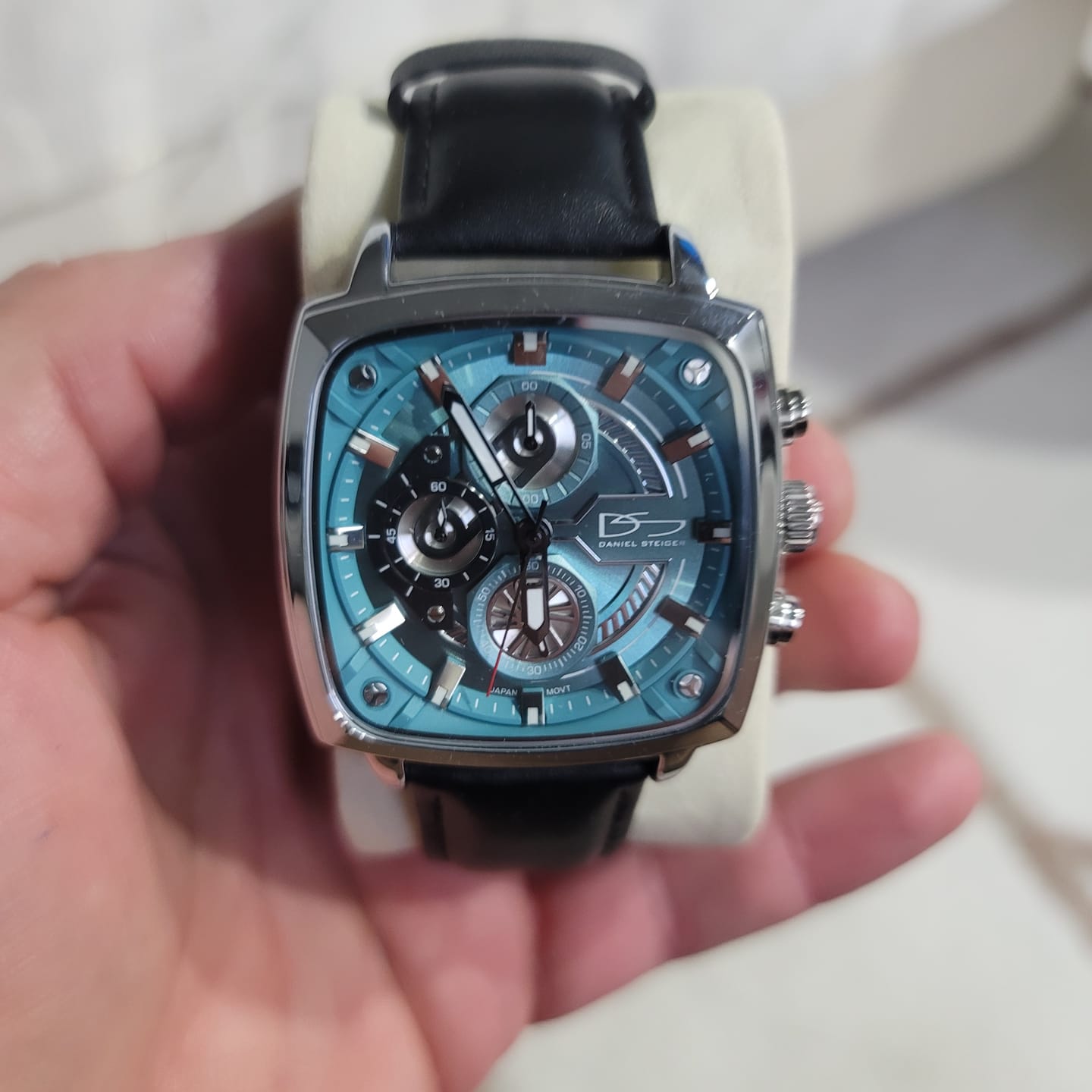 Customer photo review of Pursuit Chronograph Teal Men's Watch