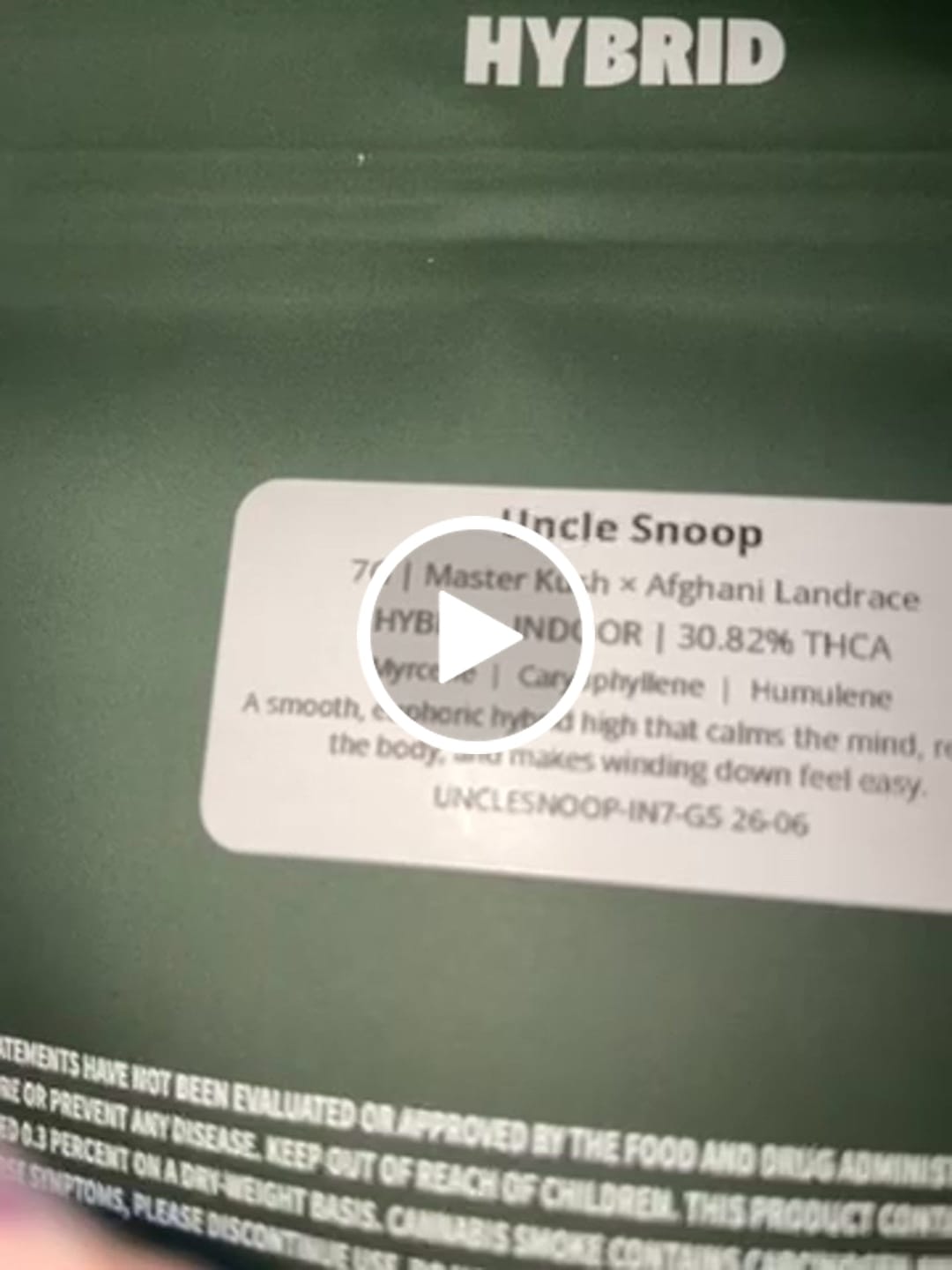 Customer video review of Uncle Snoop