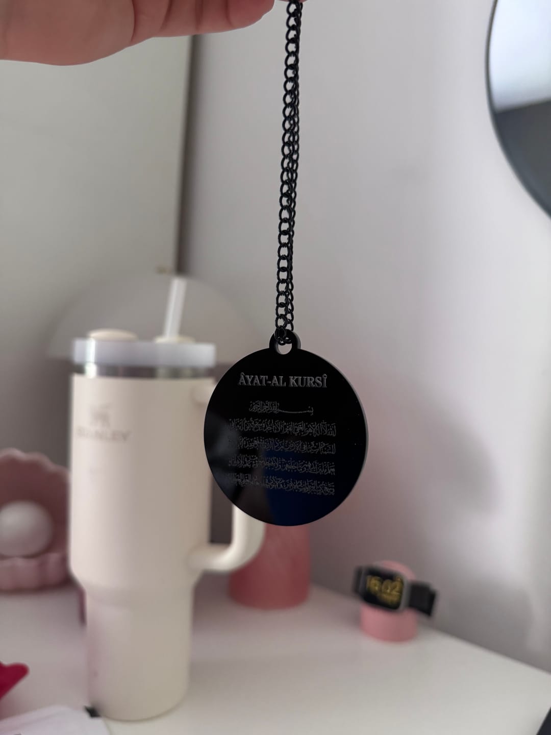 Customer photo review of Ayat Al Kursi Auto Anhänger BLACK Edition