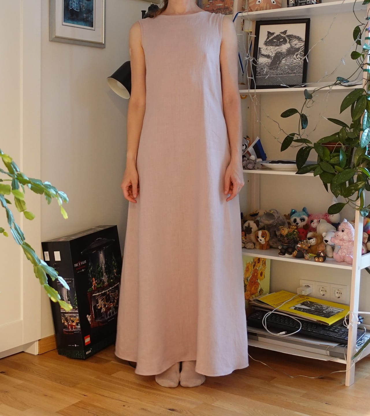 Customer photo review of Linen Maxi Summer Bow Dress FLORA