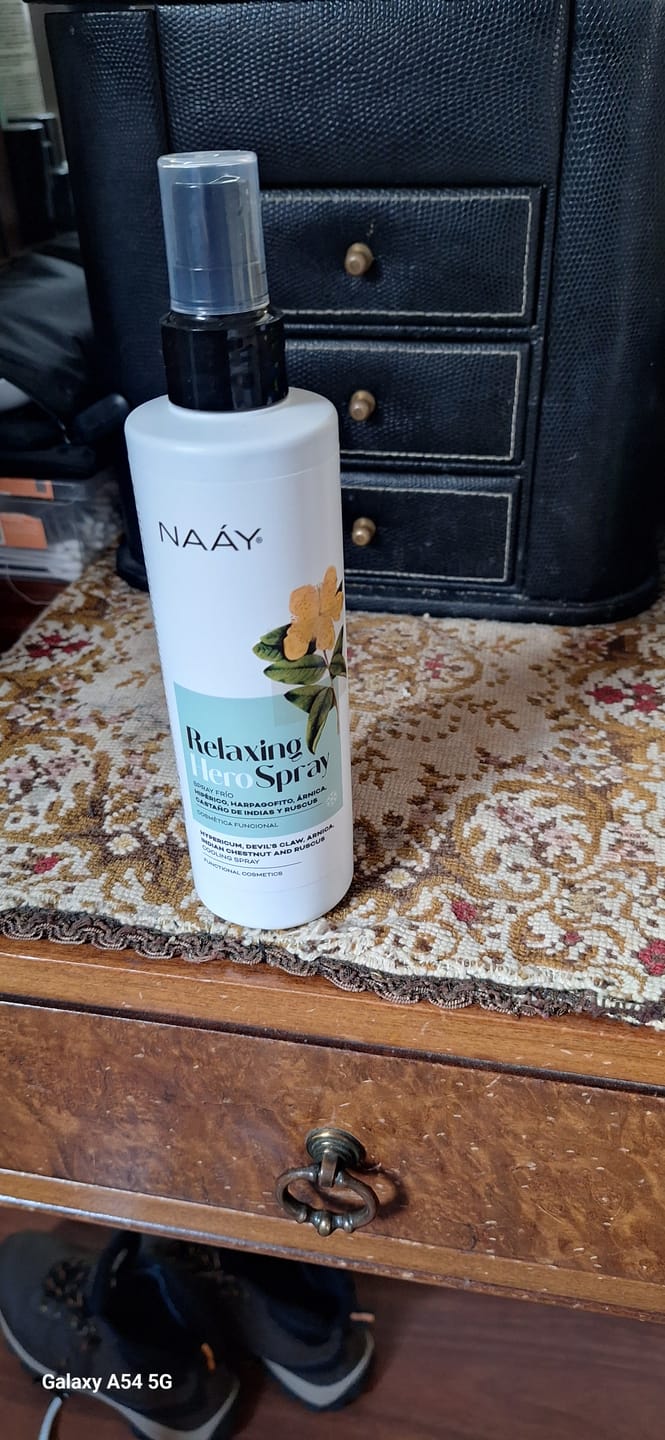 Customer photo review of Relaxing Hero Spray | Spray Corporal Calmante Frío